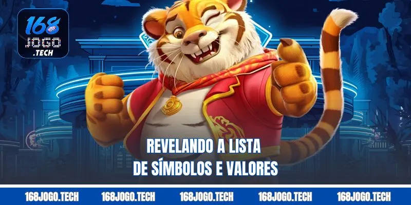 Revelando a lista de símbolos e valores